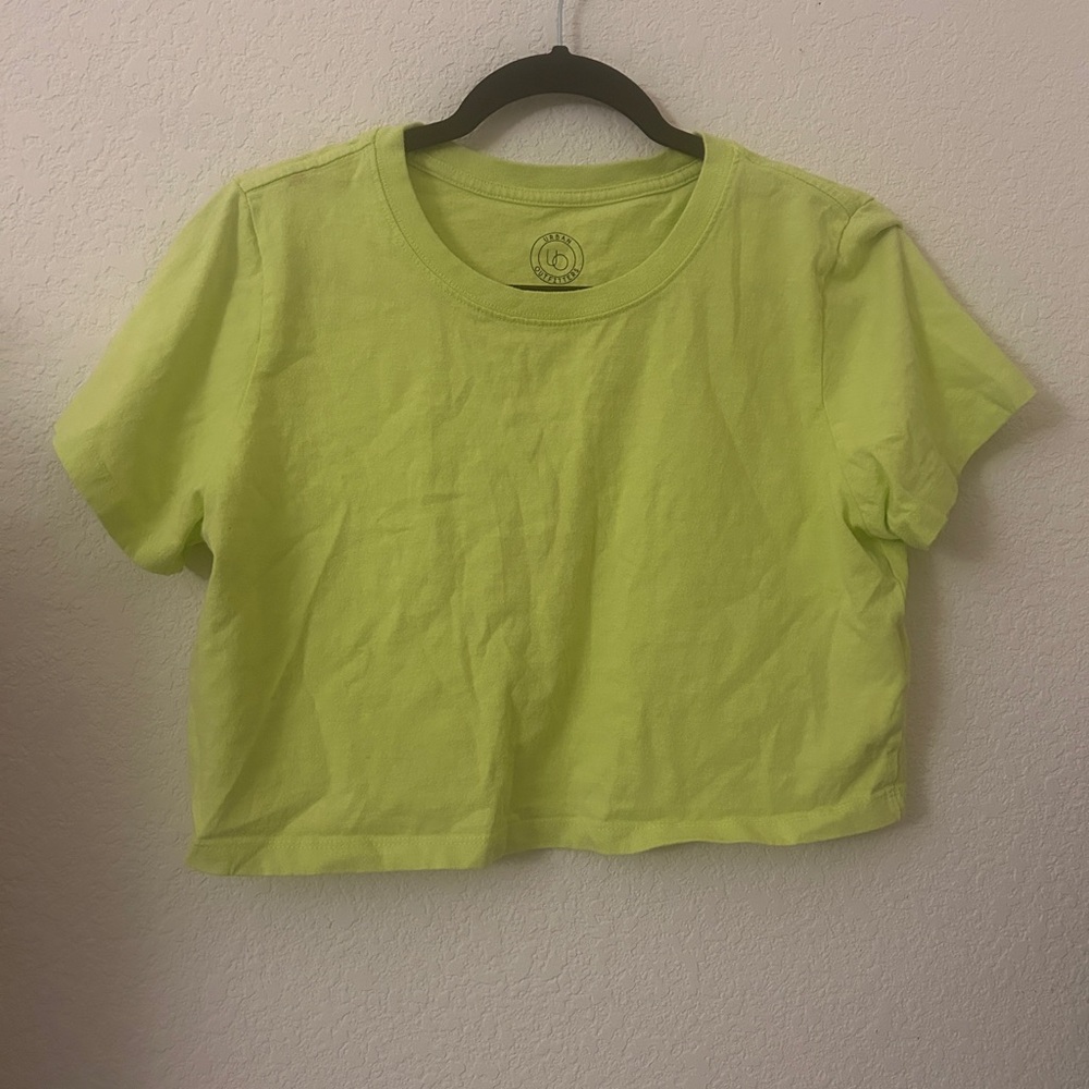 Urban Outfitters Neon Lime Green Cropped T-Shirt Women’s